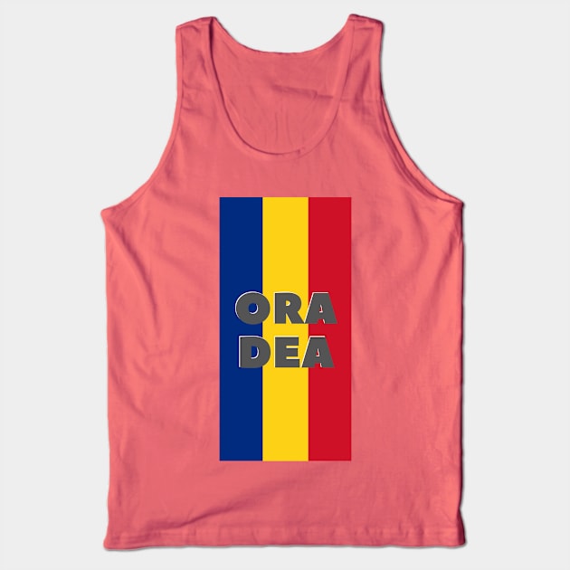 Oradea City in Romanian Flag Vertical Tank Top by aybe7elf